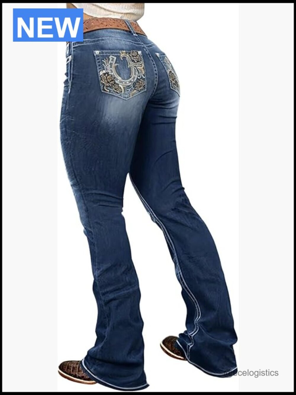 Butt Lifting Bootcut Jeans Stretchy Casual Fall Winter Trendy Flare Leg
